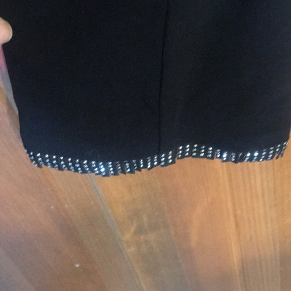 Blk, ankle length dress pant with sequin accent - Picture 3 of 6